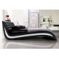 Lit en cuir italien de luxe NOCTURA, noir, 140x190 Lit en cuir italien de luxe NOCTURA, noir, 140x190