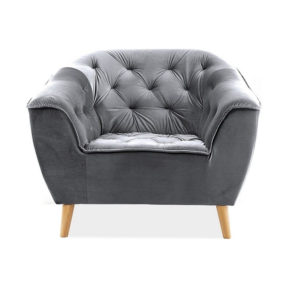 Fauteuil 1 place GALLERY en tissu de qualité, couleur gris Fauteuil 1 place GALLERY en tissu de qualité, couleur gris