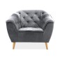 Fauteuil 1 place GALLERY en tissu de qualité, couleur gris Fauteuil 1 place GALLERY en tissu de qualité, couleur gris