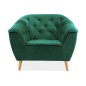 Fauteuil 1 place GALLERY en tissu de qualité, couleur vert