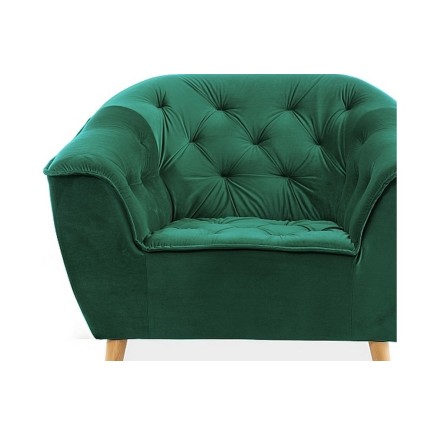 Fauteuil 1 place GALLERY en tissu de qualité, couleur vert