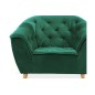 Fauteuil 1 place GALLERY en tissu de qualité, couleur vert