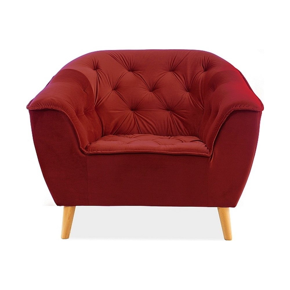 Fauteuil 1 place GALLERY en tissu de qualité, couleur bordeaux Fauteuil 1 place GALLERY en tissu de qualité, couleur bordeaux
