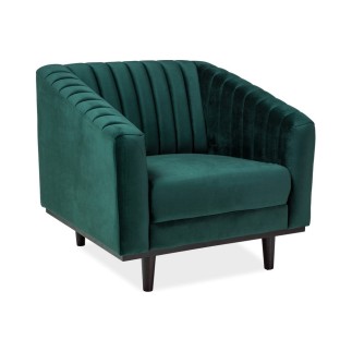 Fauteuil ASINI 1 place en tissu de qualité, couleur vert
