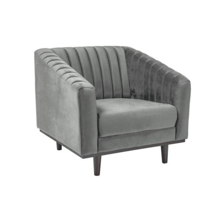 Fauteuil ASINI 1 place en tissu de qualité, couleur gris