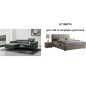 1er paiement de la commande: canapé d'angle en cuir buffle italien de luxe 5 places lido, gris foncé, angle gauche, Lit design c 1er paiement de la commande: canapé d'angle en cuir buffle italien de luxe 5 places lido, gris foncé, angle gauche, Lit design c
