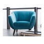 Fauteuil ELSA 1 place en tissu de qualité, couleur turquoise
