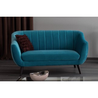 Canapé ELSA 2 places en tissu de qualité, couleur turquoise