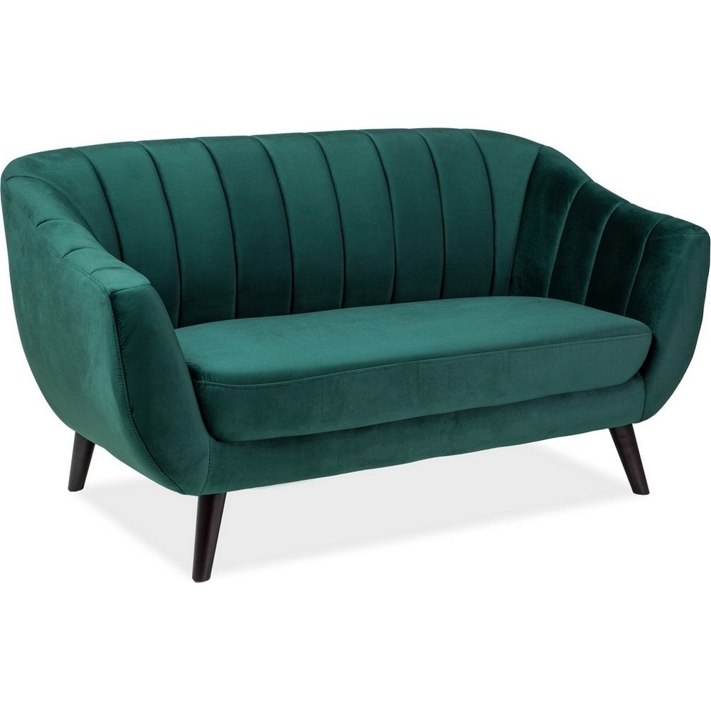 Canapé ELSA 2 places en tissu de qualité, couleur vert Canapé ELSA 2 places en tissu de qualité, couleur vert
