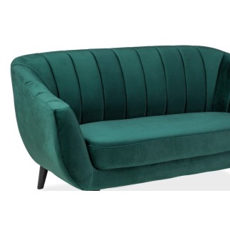 Canapé ELSA 2 places en tissu de qualité, couleur vert