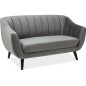 Canapé ELSA 2 places en tissu de qualité, couleur gris Canapé ELSA 2 places en tissu de qualité, couleur gris