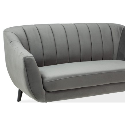 Canapé ELSA 2 places en tissu de qualité, couleur gris
