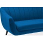Canapé ELSA 2 places en tissu de qualité, couleur bleu foncé