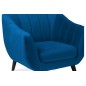 Fauteuil ELSA 1 place en tissu de qualité, couleur bleu foncé Fauteuil ELSA 1 place en tissu de qualité, couleur bleu foncé