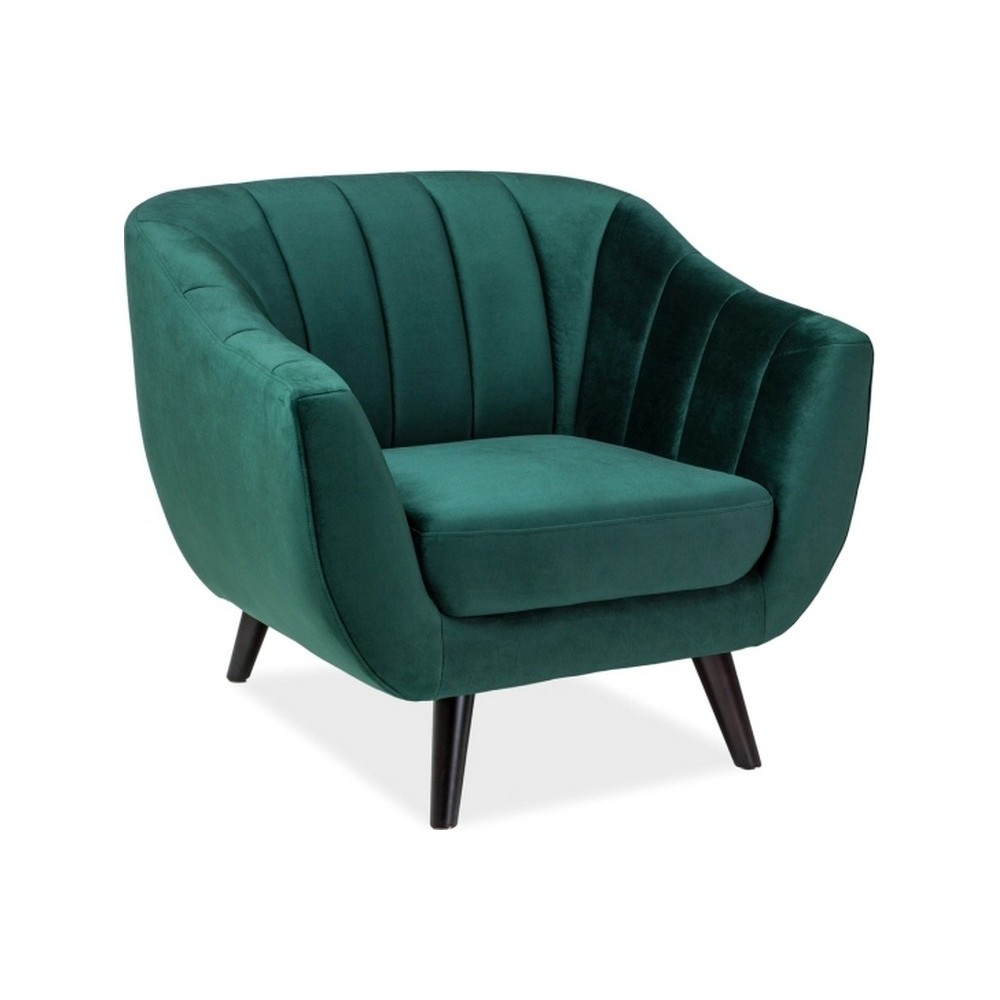 Fauteuil ELSA 1 place en tissu de qualité, couleur vert Fauteuil ELSA 1 place en tissu de qualité, couleur vert