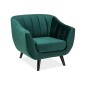 Fauteuil ELSA 1 place en tissu de qualité, couleur vert Fauteuil ELSA 1 place en tissu de qualité, couleur vert