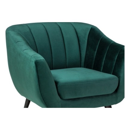 Fauteuil ELSA 1 place en tissu de qualité, couleur vert