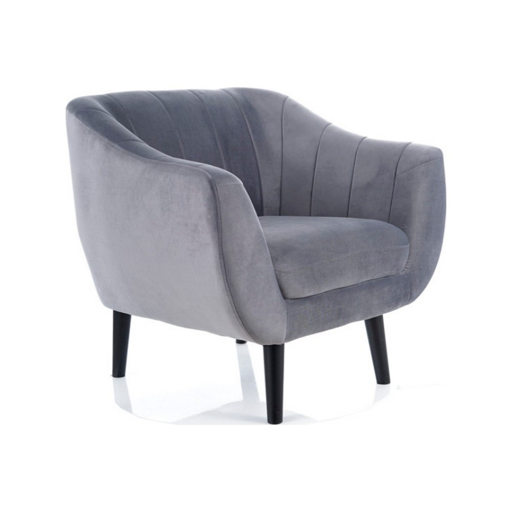 Fauteuil ELSA 1 place en tissu de qualité, couleur: gris Fauteuil ELSA 1 place en tissu de qualité, couleur: gris