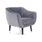 Fauteuil ELSA 1 place en tissu de qualité, couleur: gris Fauteuil ELSA 1 place en tissu de qualité, couleur: gris