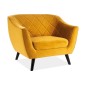 Fauteuil MONTINI 1 place en tissu de qualité, couleur curry Fauteuil MONTINI 1 place en tissu de qualité, couleur curry