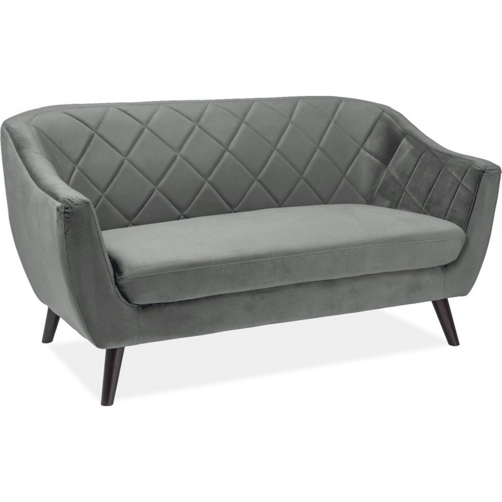 Canapé MONTINI 2 places en tissu de qualité, couleur gris Canapé MONTINI 2 places en tissu de qualité, couleur gris