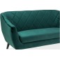 Canapé MONTINI 2 places en tissu de qualité, couleur vert Canapé MONTINI 2 places en tissu de qualité, couleur vert