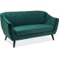 Canapé MONTINI 2 places en tissu de qualité, couleur vert Canapé MONTINI 2 places en tissu de qualité, couleur vert