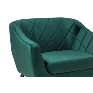 Canapé MONTINI 2 places en tissu de qualité, couleur vert