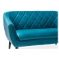 Canapé MONTINI 2 places en tissu de qualité, couleur turquoise Canapé MONTINI 2 places en tissu de qualité, couleur turquoise