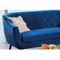 Canapé MONTINI 2 places en tissu de qualité, couleur bleu foncé