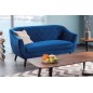 Canapé MONTINI 2 places en tissu de qualité, couleur bleu foncé