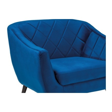 Fauteuil MONTINI 1 place en tissu de qualité, couleur bleu foncé