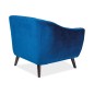 Fauteuil MONTINI 1 place en tissu de qualité, couleur bleu foncé