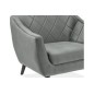 Fauteuil MONTINI 1 place en tissu de qualité, couleur gris