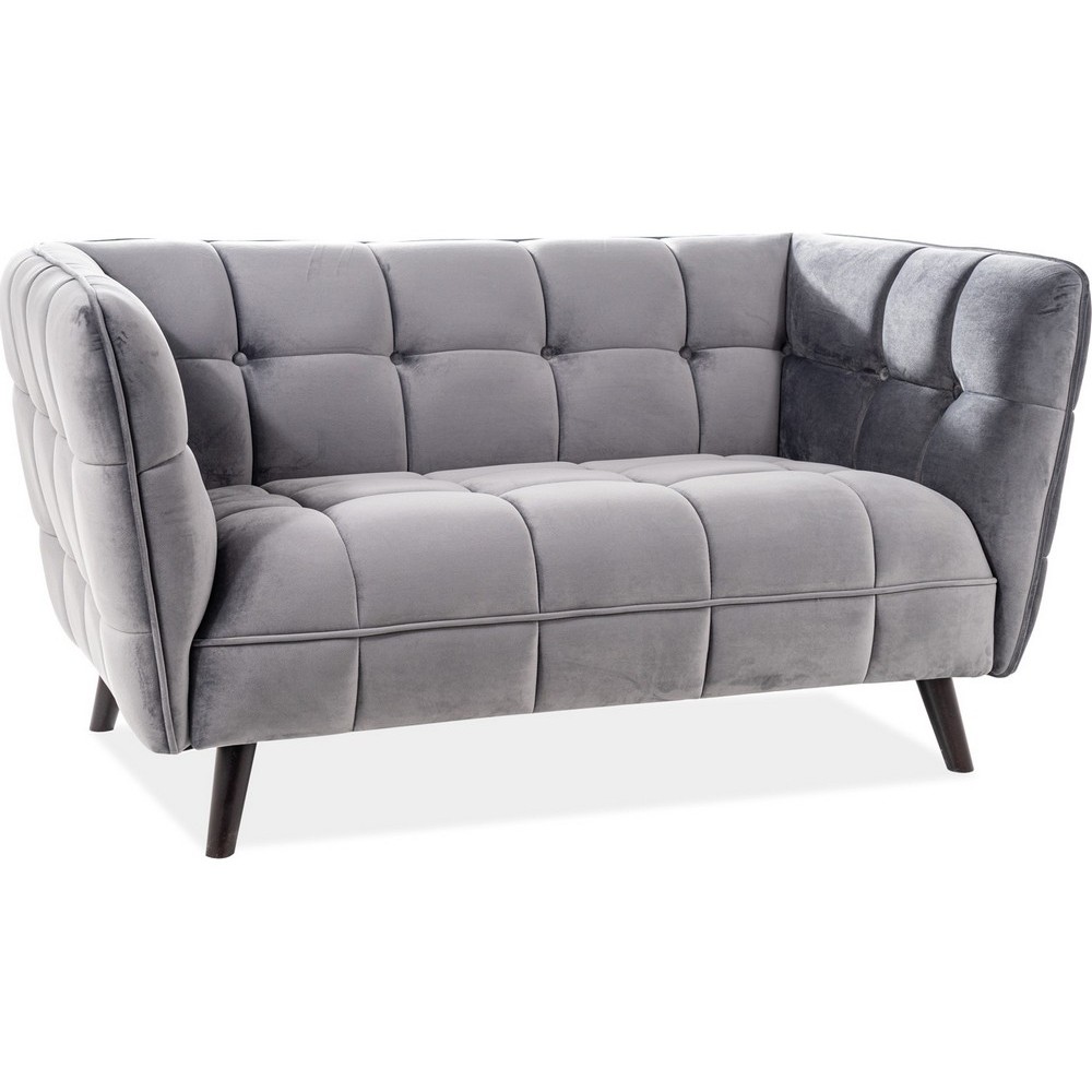 Canapé 2 places CASINI en tissu de qualité, couleur gris Canapé 2 places CASINI en tissu de qualité, couleur gris