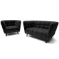 Fauteuil 1 place CASINI en tissu de qualité, couleur noir Fauteuil 1 place CASINI en tissu de qualité, couleur noir
