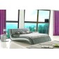 Lit en cuir italien de luxe NOCTURA, gris foncé, 180x200 Lit en cuir italien de luxe NOCTURA, gris foncé, 180x200