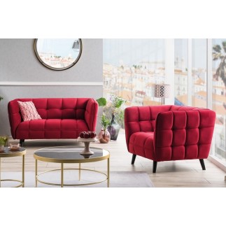 Fauteuil 1 place CASINI en tissu de qualité, couleur noir