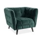 Fauteuil 1 place CASINI en tissu de qualité, couleur vert Fauteuil 1 place CASINI en tissu de qualité, couleur vert