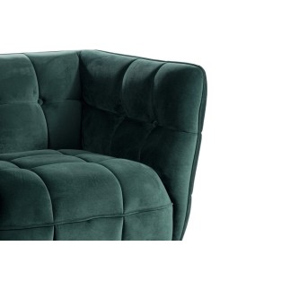 Fauteuil 1 place CASINI en tissu de qualité, couleur vert