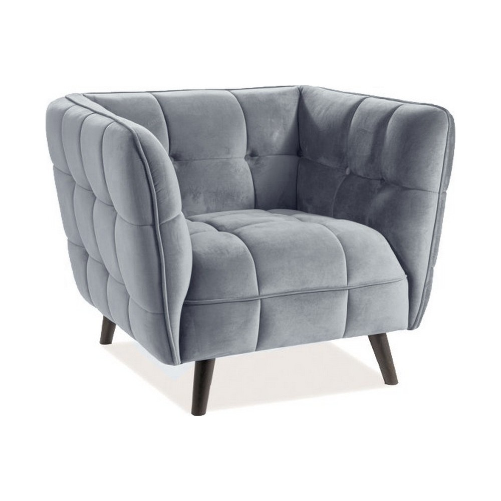 Fauteuil 1 place CASINI en tissu de qualité, couleur gris Fauteuil 1 place CASINI en tissu de qualité, couleur gris