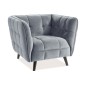 Fauteuil 1 place CASINI en tissu de qualité, couleur gris Fauteuil 1 place CASINI en tissu de qualité, couleur gris