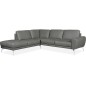 Canapé d'angle en 100% TOUT cuir italien de prestige 6/7 places SPANIA, gris, angle gauche Canapé d'angle en 100% TOUT cuir italien de prestige 6/7 places SPANIA, gris, angle gauche