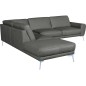 Canapé d'angle en 100% TOUT cuir italien de prestige 6/7 places SPANIA, gris, angle gauche Canapé d'angle en 100% TOUT cuir italien de prestige 6/7 places SPANIA, gris, angle gauche