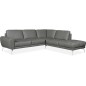 Canapé d'angle en 100% TOUT cuir italien de prestige 6/7 places SPANIA, gris, angle droit Canapé d'angle en 100% TOUT cuir italien de prestige 6/7 places SPANIA, gris, angle droit