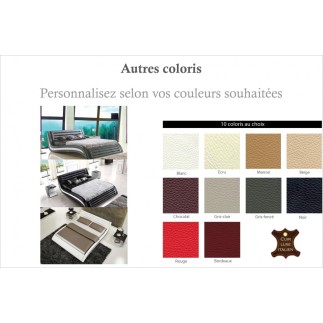 Lit en cuir italien de luxe NOCTURA, perssonalisé