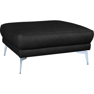 Pouf SPANIA en tout cuir italien haut de gamme vachette, coloris noir