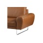 Canapé 3 places en 100% TOUT cuir italien de prestige, SPENCER, marron cognac