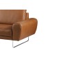 Canapé 3 places en 100% TOUT cuir italien de prestige, SPENCER, marron cognac