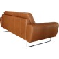 Canapé 2 places en 100% TOUT cuir italien de prestige, SPENCER, marron cognac